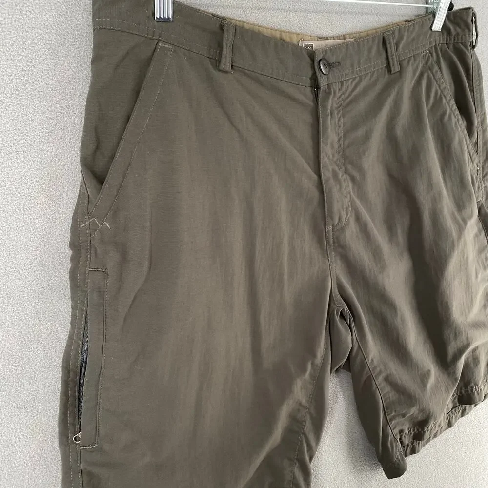 REI Co Op Hiking Shorts Mens 40 Gray UPF Outdoor Cargo Nylon Gorpcore Zip Pocket